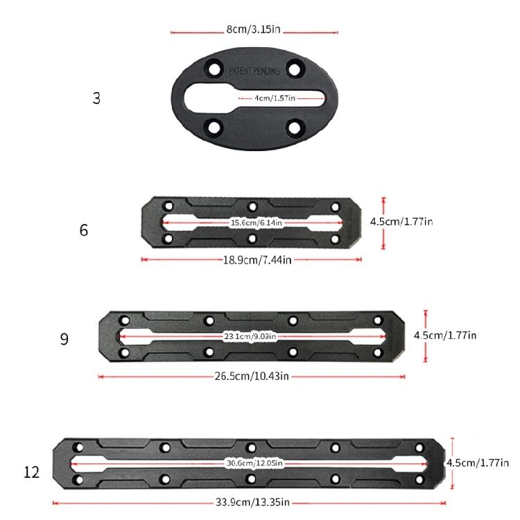 2er-Set Kajak-Gleitschienen-Halterung Kajak-Zubehör Montageleiste für Angelrutenhalter, Fischfinder, Becherhalter