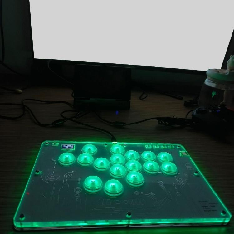 Arcade Stick 16 Key Keyboard Fight Stick for PC Game Controller Joystick Game Keyboard Game Accessory