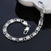 Bracciale laterale in argento sterling 925, gioielli di moda