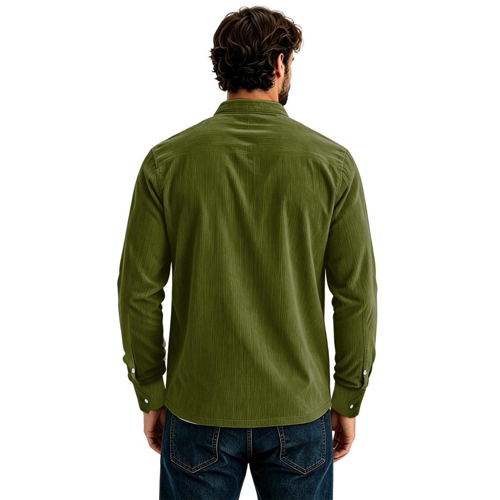 Top casual da uomo a tinta unita, vestibilità larga, con tasche