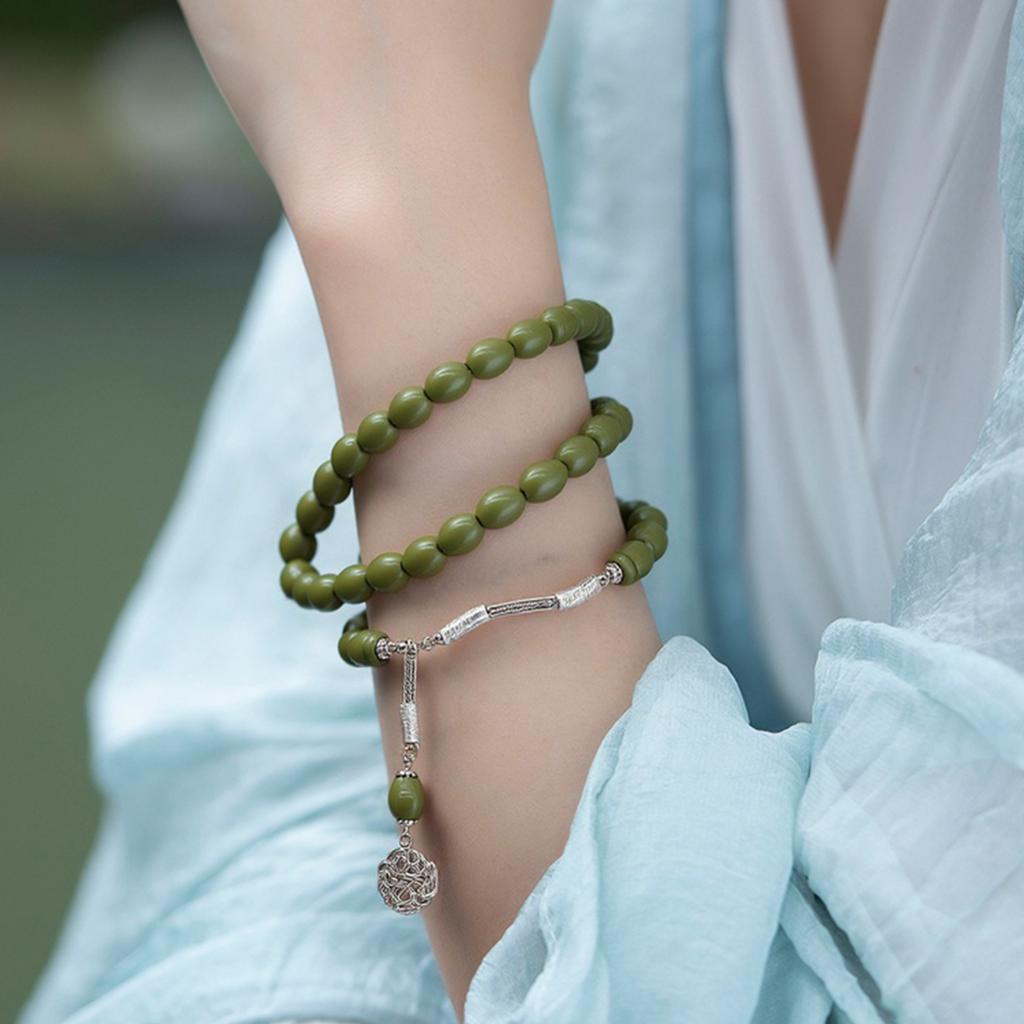 Acrylic Muslims Prayer Beads Oval Ergonomic Design Rosary Bracelet For Daily Worship And Meditation Comfortable Grip