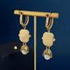 Retro Dworski Styl Długie Kolczyki z Kryształowych Pereł Kobięce Osobowość Średniowieczne Przesadne Kolczyki