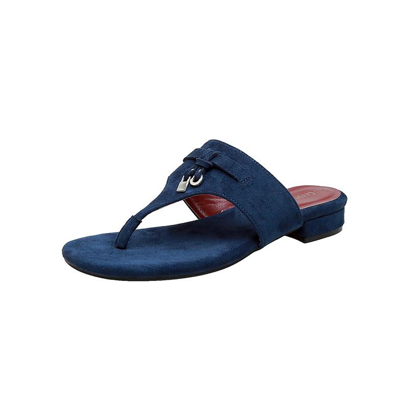 

Grape mother of the same style, European and American fashion herringbone with tassel, versatile low-heeled cool slippers, women s sandals, seas 40