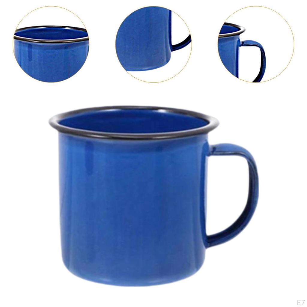 Conjunto de canecas de café esmaltadas para uso diário