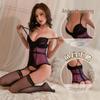 European & American Leopard Lace Hot Uniform Bodysuit with Padded Cups - Seductive & Sexy Lingerie