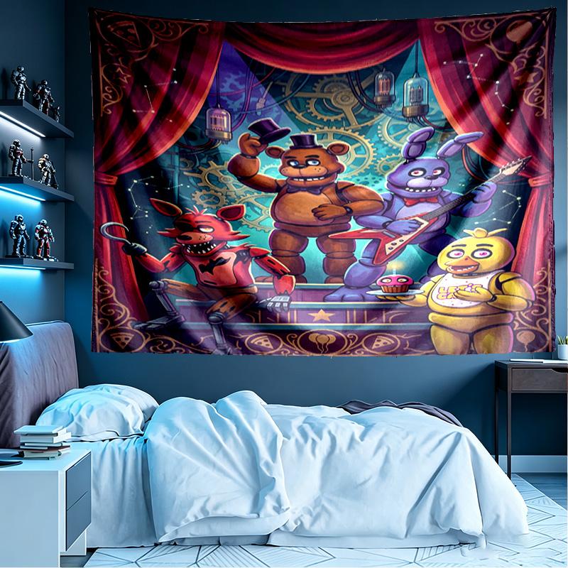 Five Nights At Freddy's Print Tapestry, Lightweight Wall Hanging, for Bedroom, Dorm, Living Room, Home Art Decor, Birthday Christmas Gift for Friends