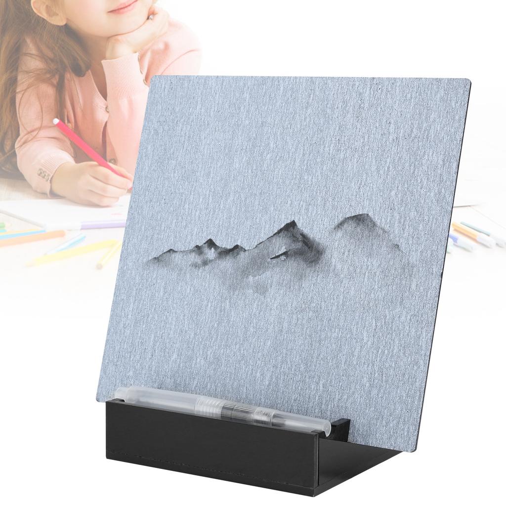 Repeatable Water Drawing Board Inkless Water Painting Board with Brush and Water Reservoir