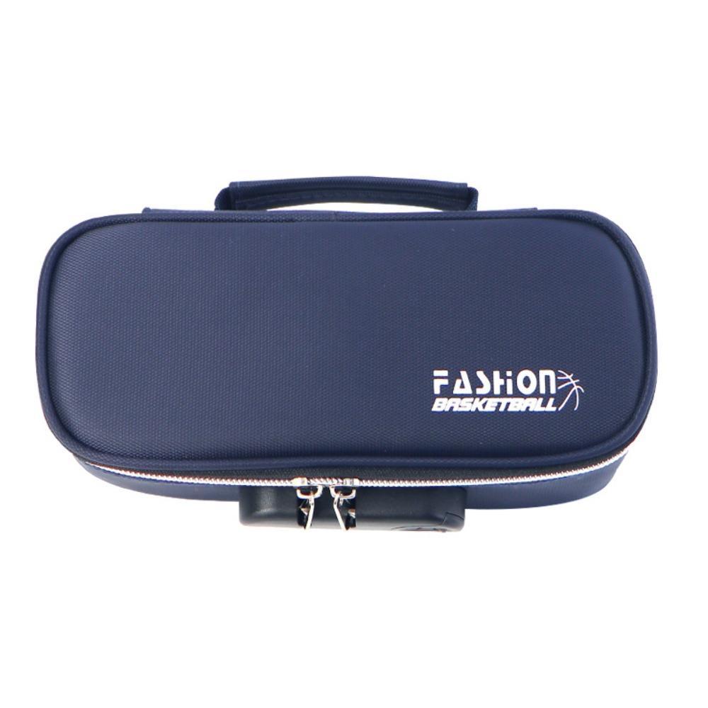 Canvas Password Lock Pen Box Stationery Portable Organizer Box Large-Capacity Pencil Case  Gifts