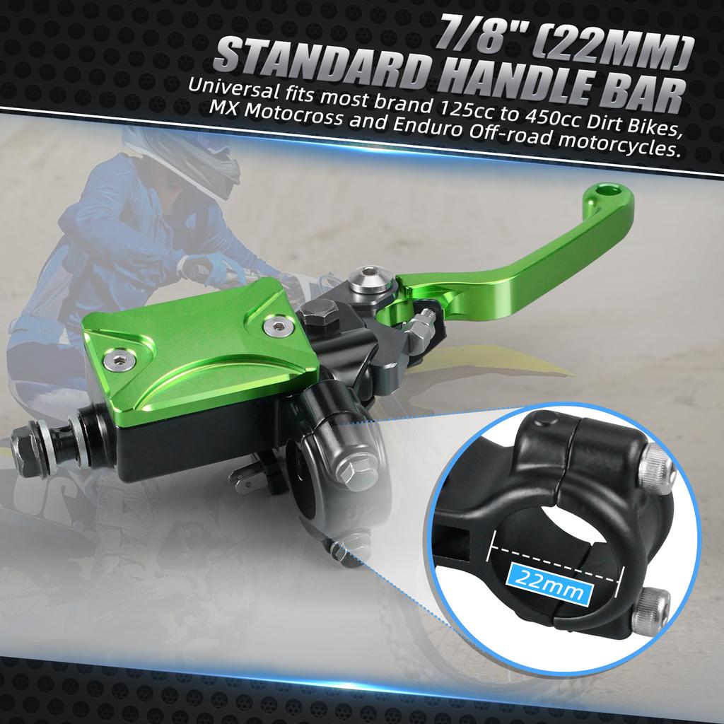For Kawasaki KX 65 KX 85 KX 125 KX 250 KX250F KX450F KLX 125 KLX 250 D-TRACKER KLX450R 7/8" Hydraulic Brake & Cable Clutch Lever