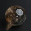 Smoky Rutilated Quartz Round Ball Sphere 40mm Ball 87g Gold Needle Crystal Money Luck Work Luck Power Stone Amulet [Eigado]