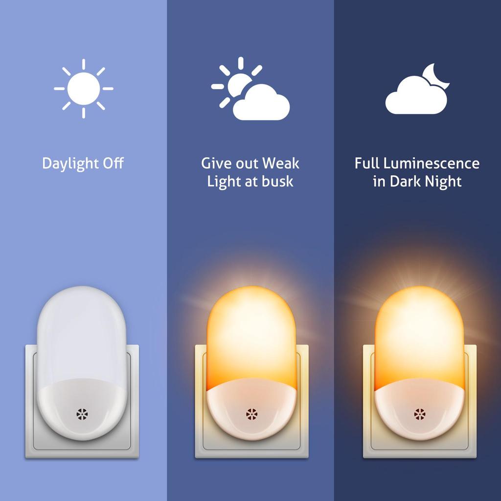 670nm Red Night Light with Ambient & Seven-Color Options, Light Sensing Bedside Lamp for Feeding
