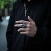 Adjustable Open Skull Ring Men Women Vintage Punk Gothic Goddess Theme Copper Jewelry