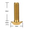 Dingtai rotor bolt M8x25mm titanium button head P1.25mm 6 pieces