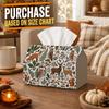1pc Folk Art Woodland Tissue Box - Fox Deer Owl Napkin Storage Box, Suitable for Rolls/Facial Tissues/Single Sheets, Two Sizes Available for Autumn Ro