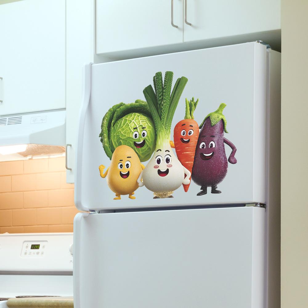Simulierte Niedliche Gemüse Küche und Esszimmer Wanddekoration und Verschönerungsaufkleber