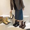 Gothic Boots for Women Fashion Zippers Street Style Short Booties Thick Bottom Women's Ankle Booties