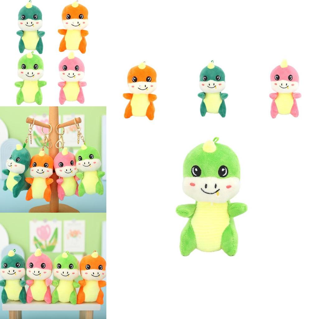 Cute Tiny Dinosaur Baby Plush Keychain Super Soft Crystal Velvet Stuffed