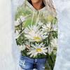 Floral Daisy 3d Print Hoodie Women Fashion Oversized Hoodies Women Sweats Coat Hooded Sweats Pullover Women's Clothing Flower