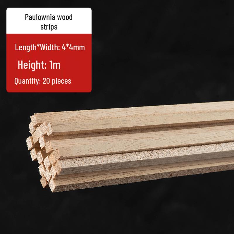 Paulowniahout Strips voor 3D Modelbouw en Blokhut Constructie