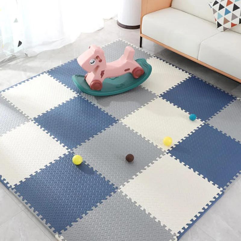 Thickened Foam Patchwork Mat Children's Tatami Crawling Pad Water Absorbent Dirt Resistant Carpet Bedroom Bedside Puzzle Floor