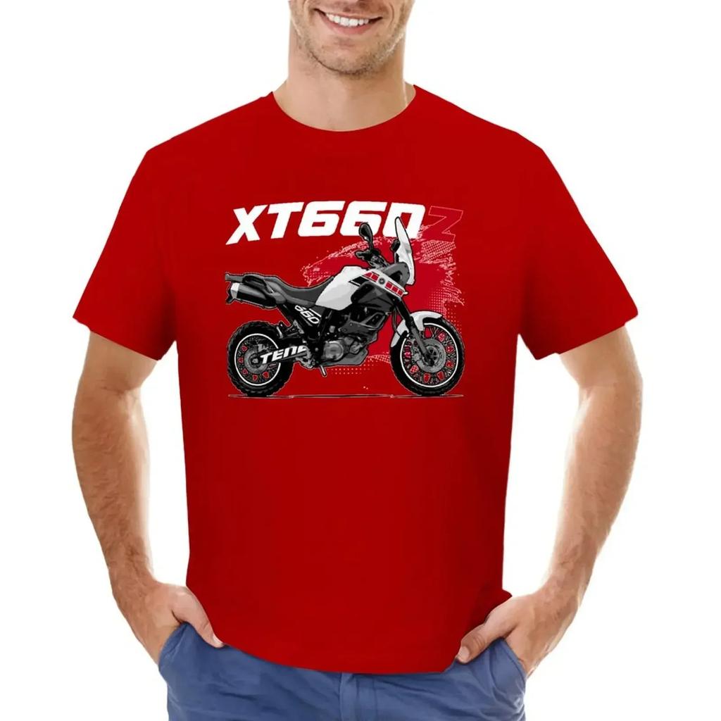 Heavyweights Anime Clothes Blouse Black T Shirts for Men Tenere-XT660Z-Essential- T-shirt Oversized Men Clothing Graphic Tops