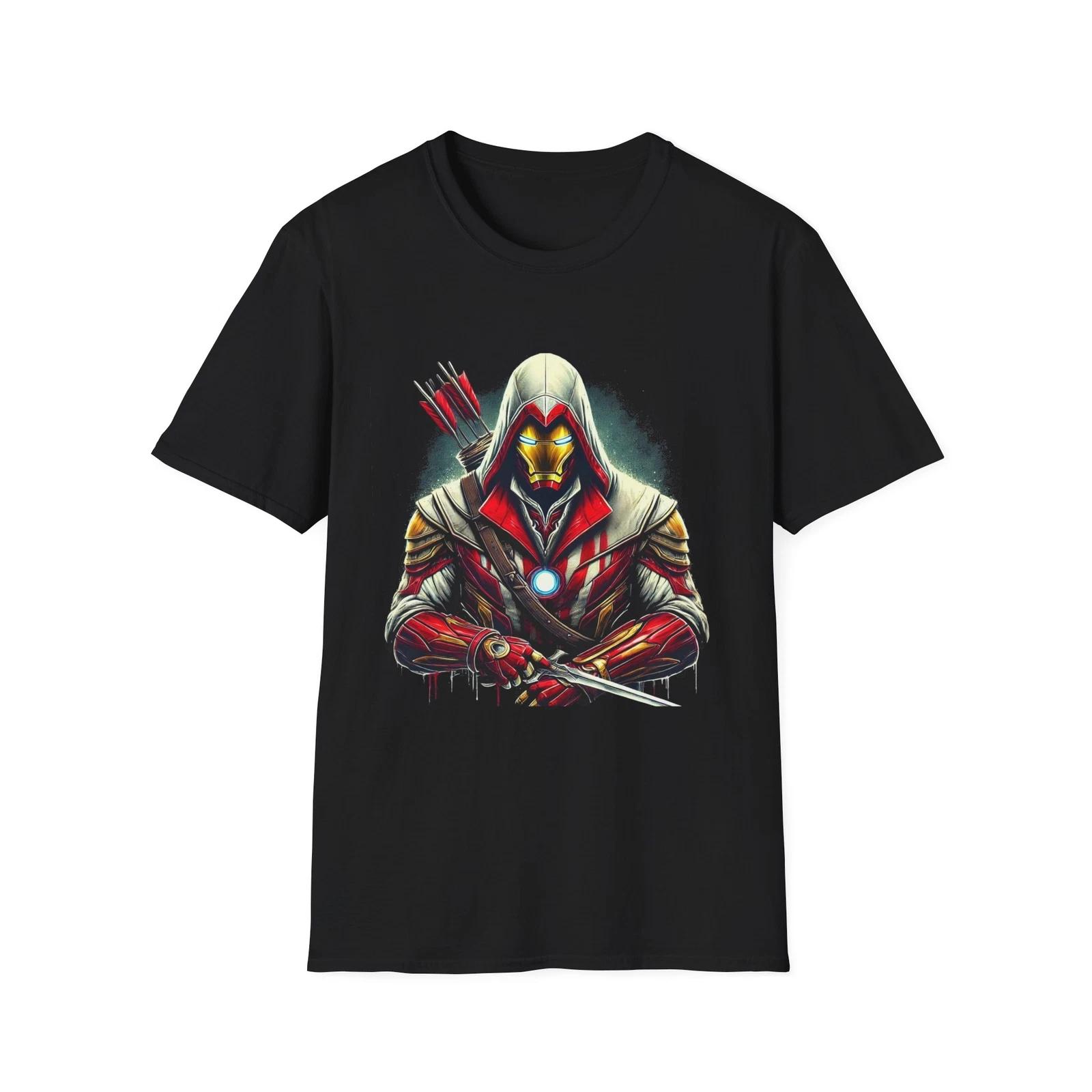 Iron Man x Assassin’s Creed Mashup T-Shirt – Tech Meets Stealth XS