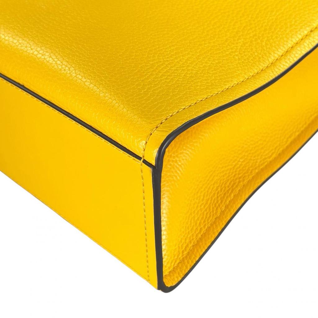 Michael Kors Shoulder Bag Handbag Cowhide Yellow Women Used