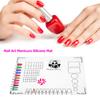Nail Art Manicure Silicone Mat Foldable Washable Soft Table Cover Pad For Stamping Reverse Stamp Mat Nail Practice