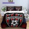 Literie Modèle FC Spartak Trnava, Ensemble Couette Housse de Couette Taie d'oreiller Cadeau d'Anniversaire pour la Maison(1 housse de couette + 2 taies d'oreiller, sans garniture.)