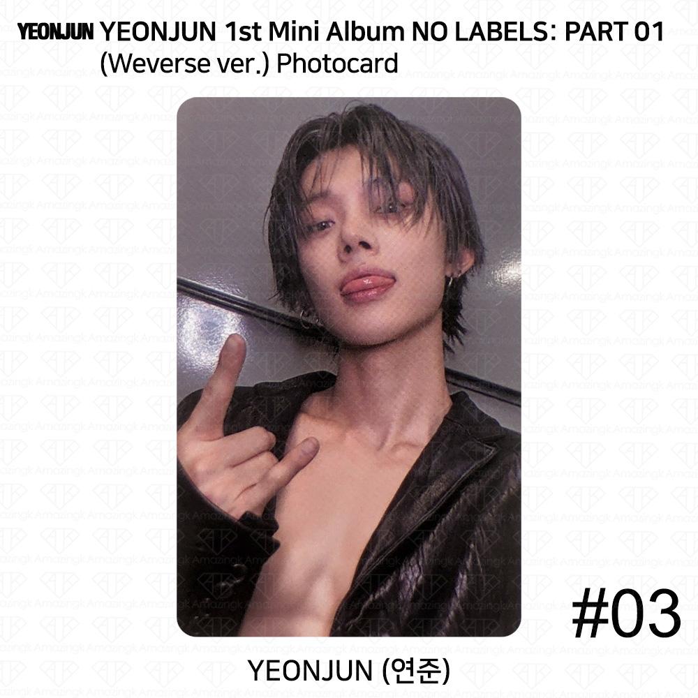 YEONJUN Primul Mini Album FĂRĂ ETICHETE:Partea 01 Weverse/Set-Up C Fotocard Oficial TXT