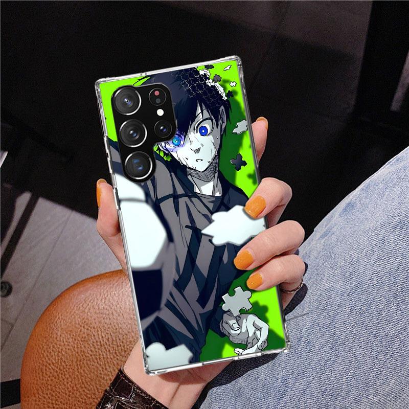 Blue Lock Isagi Yoichi Phone Case For Samsung Galaxy S24 S25 Edge S26 Ultra S23 S22 S21 Plus S20 FE + Personalized Print Cover G