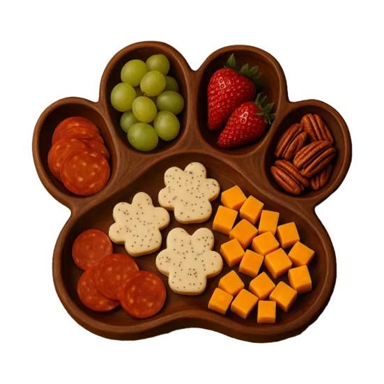 

Доска для закусок с отделениями, поднос для аперитивов на собачью тематику для сыра, мяса и снеков, сервировочная доска с собачьей мордой для вечеринок и пикников B