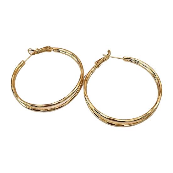 1 Pair Double Circle Hoop Earrings for Women Large Thin Double
