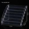 Transparent Plastic Tiered Display Rack for Nail Polish and Cosmetics