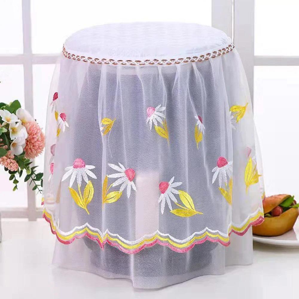 Transparent Lace Embroidery Dust Covers Oil Proof Air Fryer Dust Cover Office