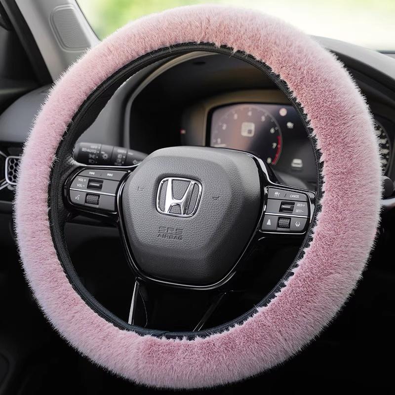 Winter plush retractable steering wheel cover, fashionable new style, warm, universal, anti slip, all car universal handle cover