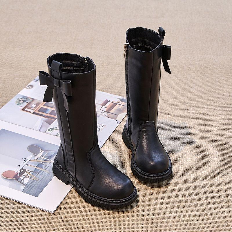 

Ботинки для девочек Новые осенне-зимние ботинки Детские ботинки Зимние женские ботинки-сокровище Ботинки Мартин Высокие бархатные кожаные ботинки 39