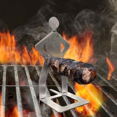 BBQ Sausage Rack Durable Stainless Steel Barbecue Fork Novelty Funny Grill Holder for Campfire Camping