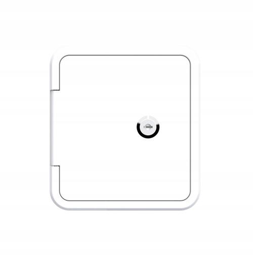 Wlew wody zamykany na klucz jachtu kampera łodzi przyczepy biały 151x166mm