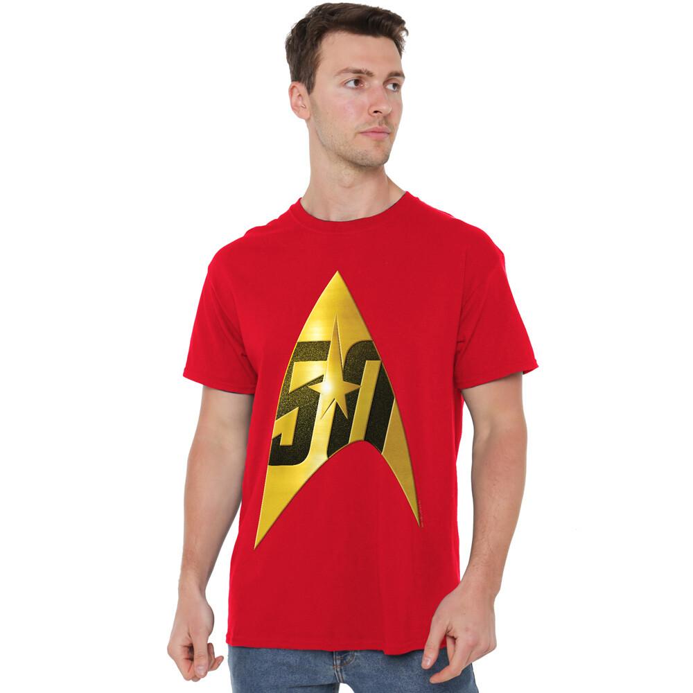 Star Trek 50Th Anniversary Delta T-Shirt S-2XL Red M
