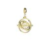 Harry Potter sterling silver gold plated Time Turner slider charm with crystals