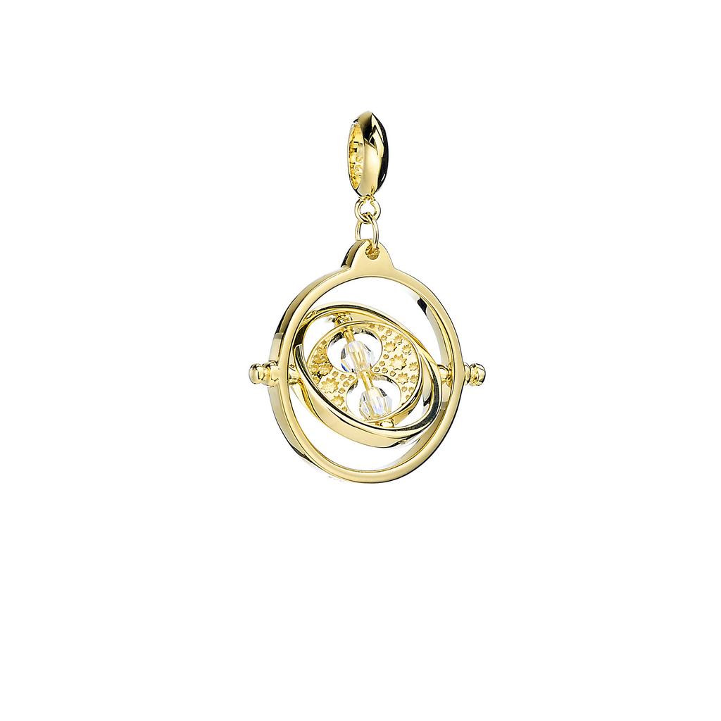 Harry Potter sterling silver gold plated Time Turner slider charm with crystals