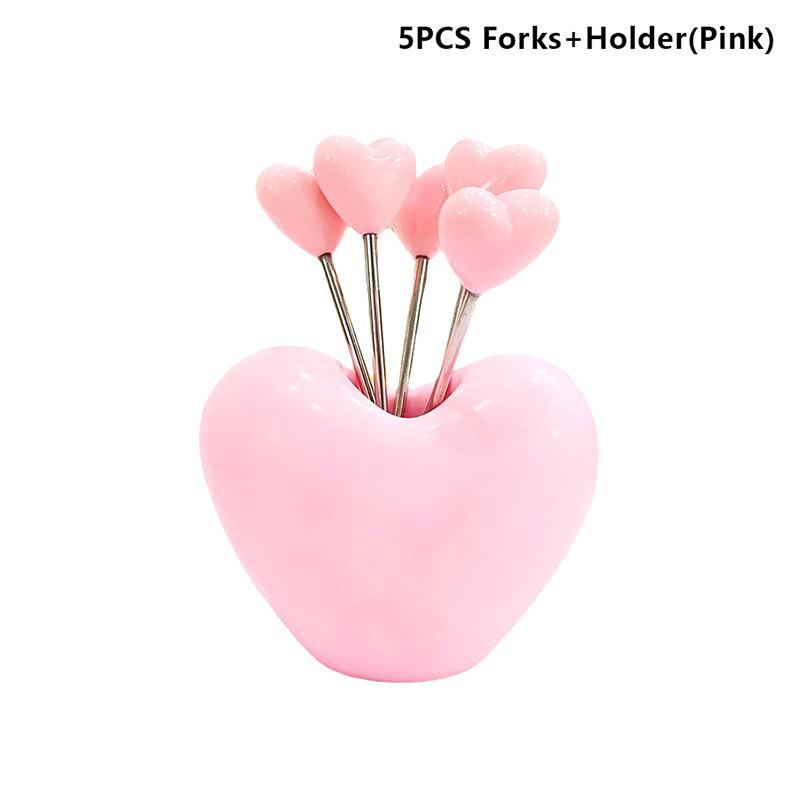 

5/10 шт. Креативные вилки для фруктов из нержавеющей стали в форме розы, милые домашние пики для фруктов, высокая эстетическая ценность