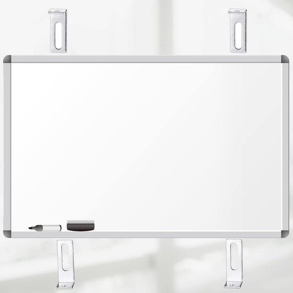 Oudain 20 Set Whiteboard Brackets Whiteboard tallation Hardware Kit Mounting Wall Hanging Brackets Include Hanger Supports, Screws, Expansion Tube