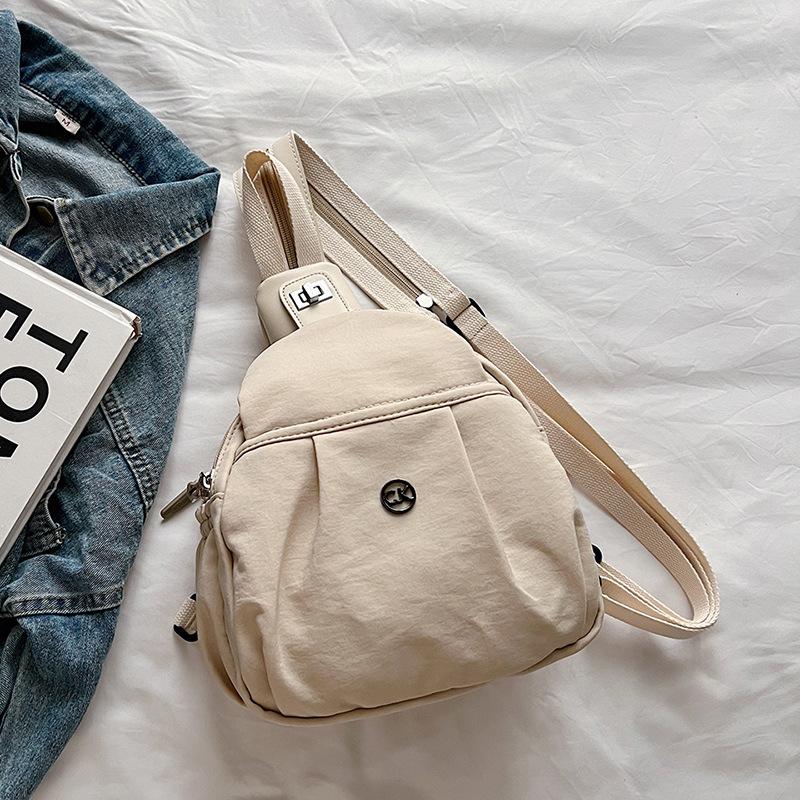 Nylon Schulter-Brusttasche, Rucksack, multifunktionaler Drei-Zweck-Rucksack, wasserdichte Freizeit-Pendler-Schulter-Umhängetasche mit großem Fassungsvermögen