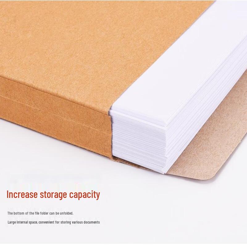 RYZH Kraft Paper A4 Archive Document Bags (100-Pack)