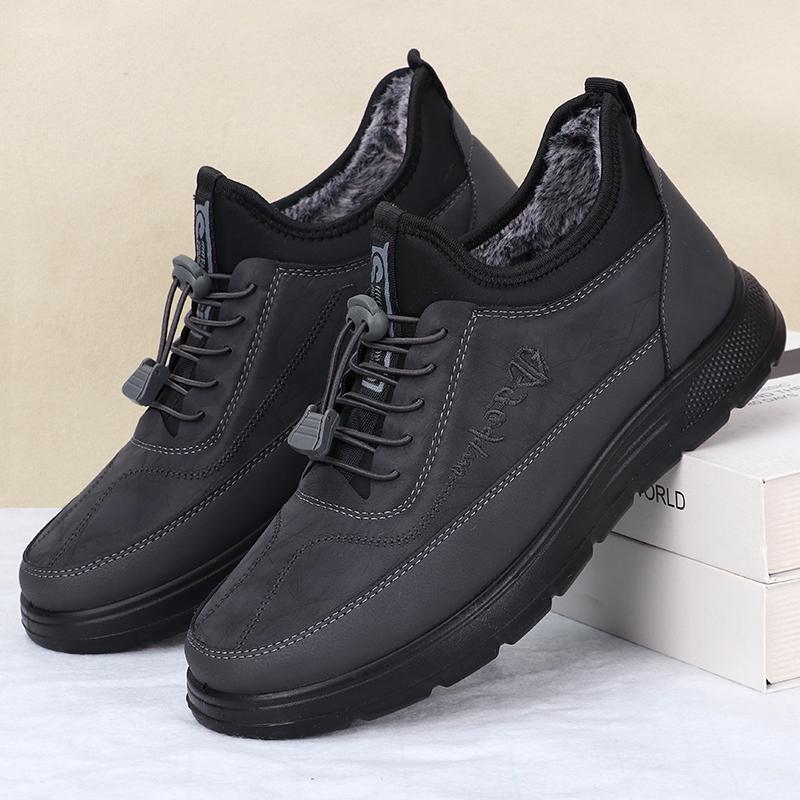 2025 New Winter Men Lace Up Snow Boots Warm And Cold Proof Comfortable And Soft Waterproof And Anti Slip Waterproof And Anti Sli