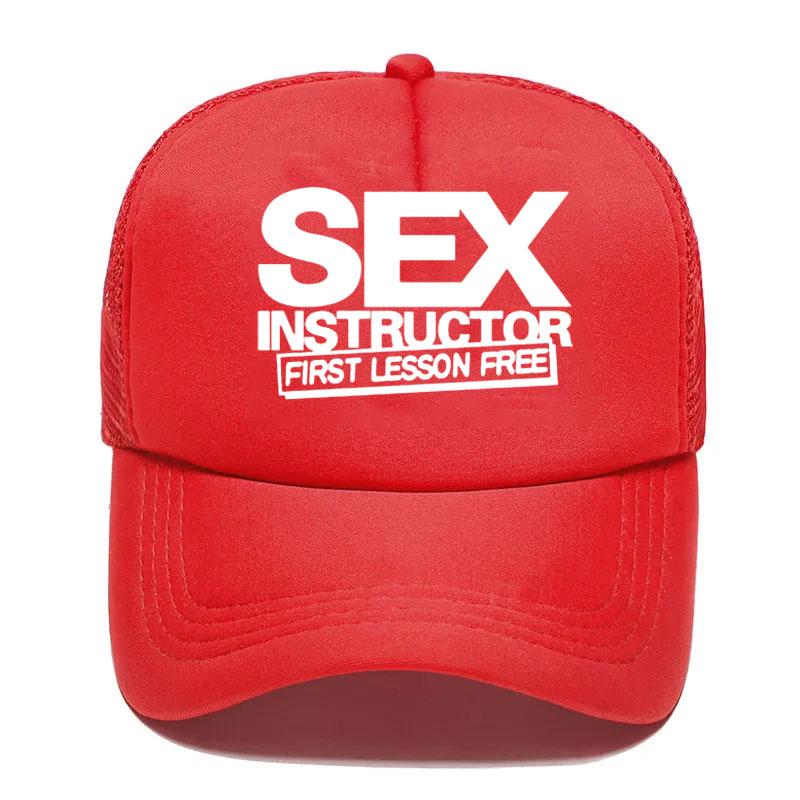 Sex Instructor Funny Creative Baseball Cap Men Women Parent-Child Hats Mesh Visor Outdoor Adjustable Caps Moto Gp Baseball Cap