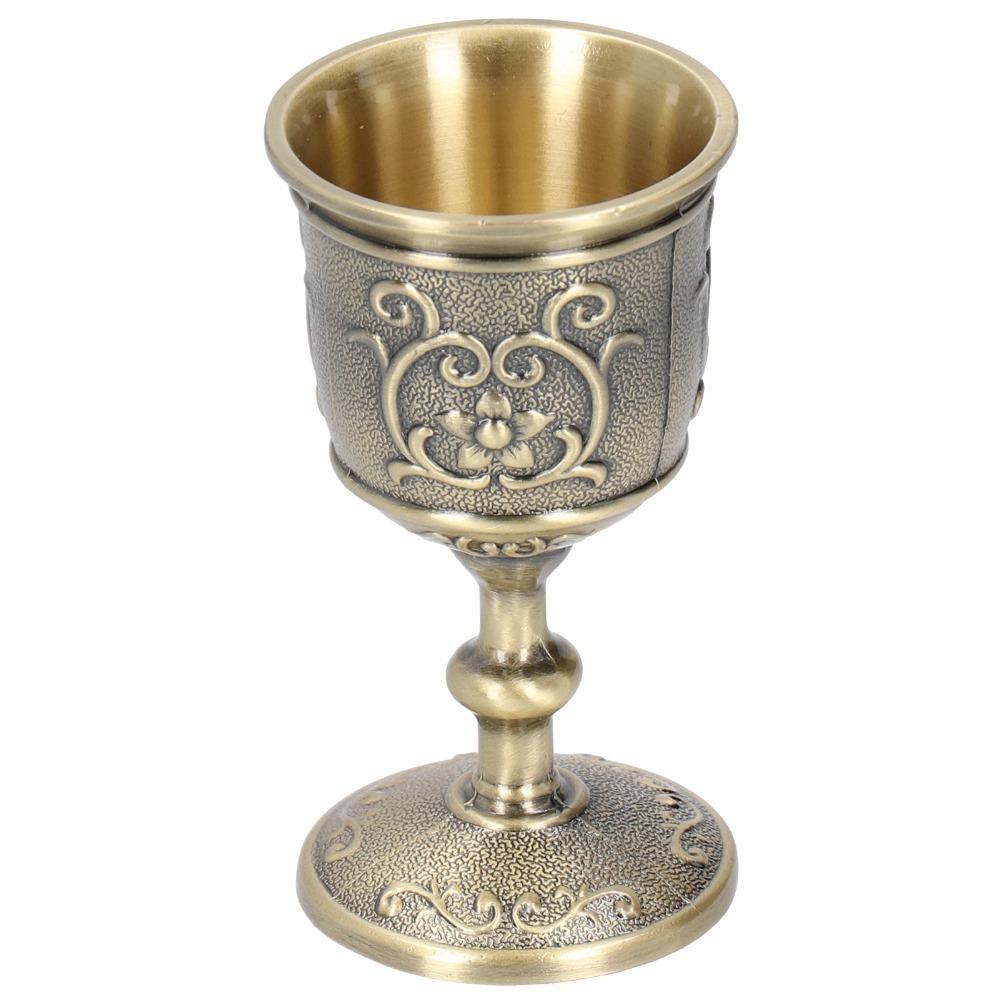 Metal European Chalice Embossed Medieval Wine Cup Goblets & Chalices Bronze Wine Cup For Home Bar S