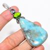 Natural Republic Larimar Edelstein 925 Sterling Silber Schmuck Anhänger 3,62" AP-14032